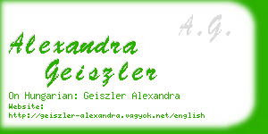 alexandra geiszler business card